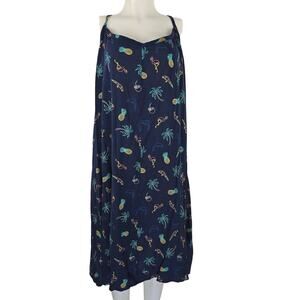 Torrid Novelty Navy Vaca Black Multi Color Sleeveless Dress 6x NWT MSRP $65.50